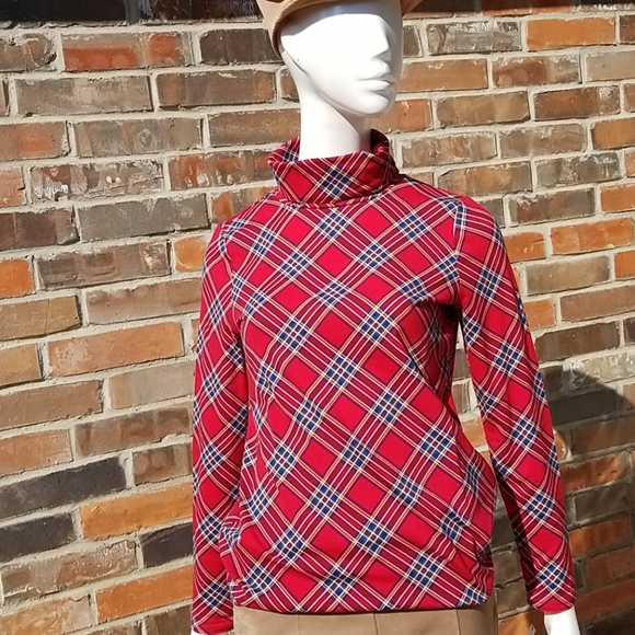 NWT-Talbots Plaid Turtleneck!!❤🌹 - Picture 3 of 7